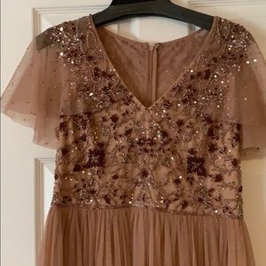 Adrianna Papell Rose Gold Dress Size 8
